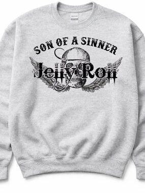 Jelly Roll Son Of A Sinner Womens Custom Gray Crewneck Graphic Sweatshirt Top